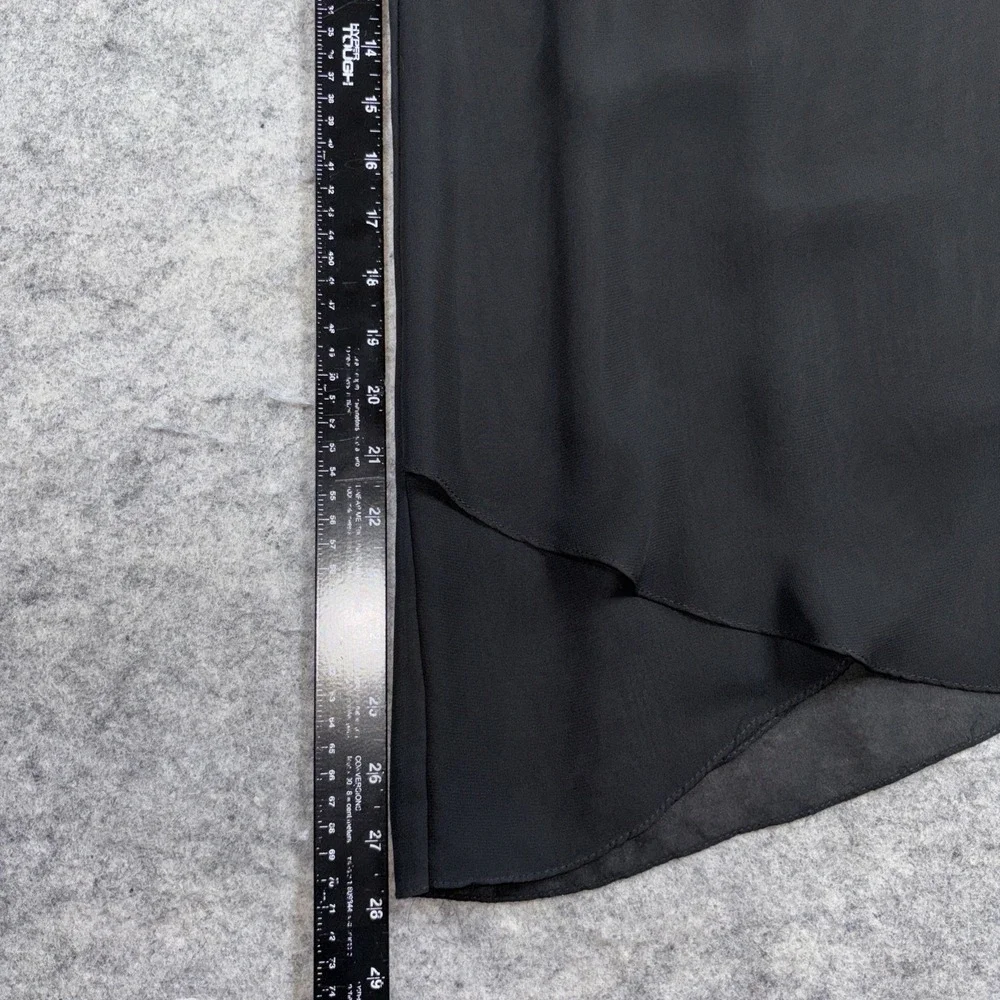 Alex Evenings Pants Women's Large Black Wide Leg Chiffon Evening Flowy Sheer - Picture 3 of 7